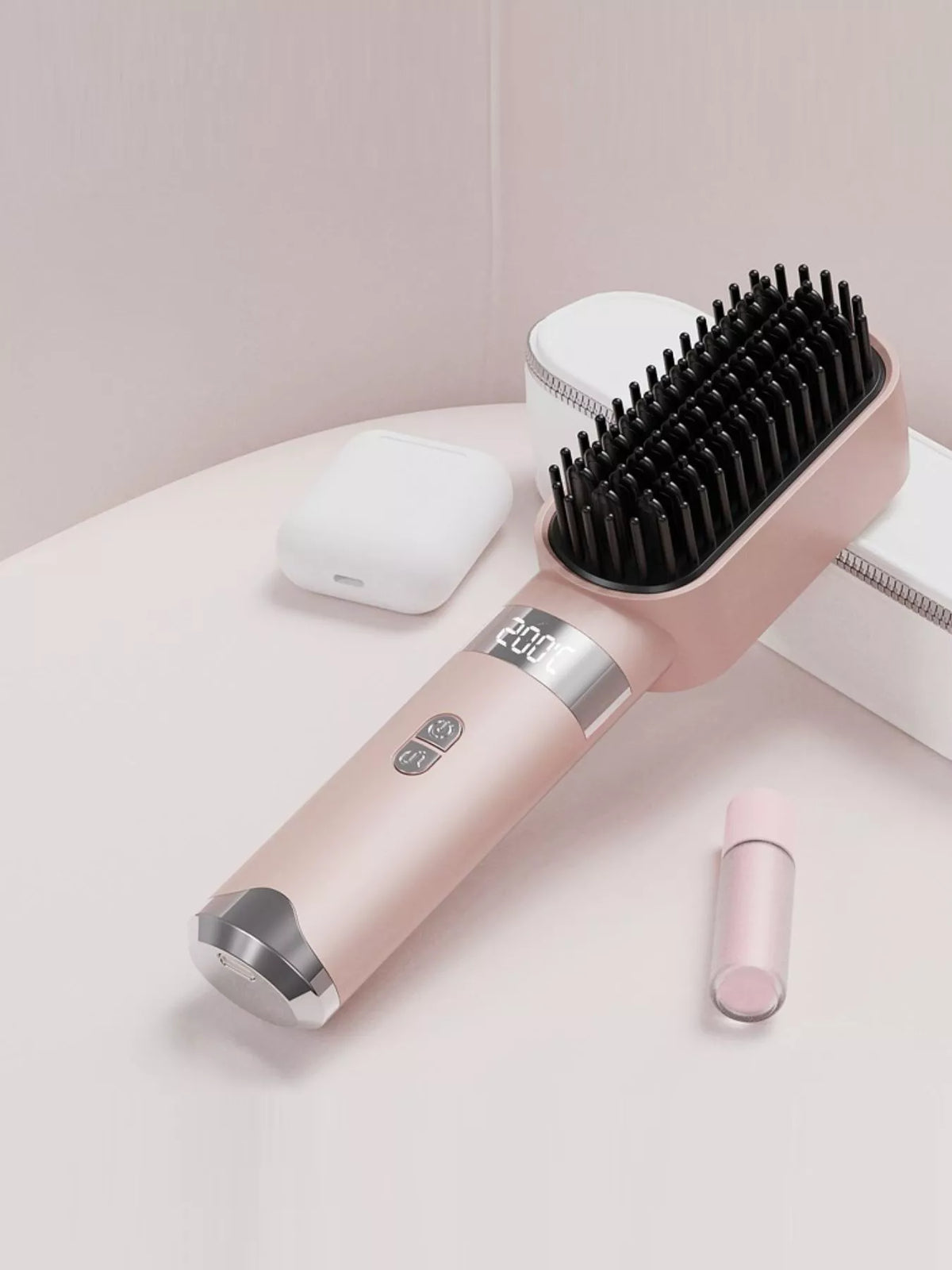 Fast heating straightening comb full view