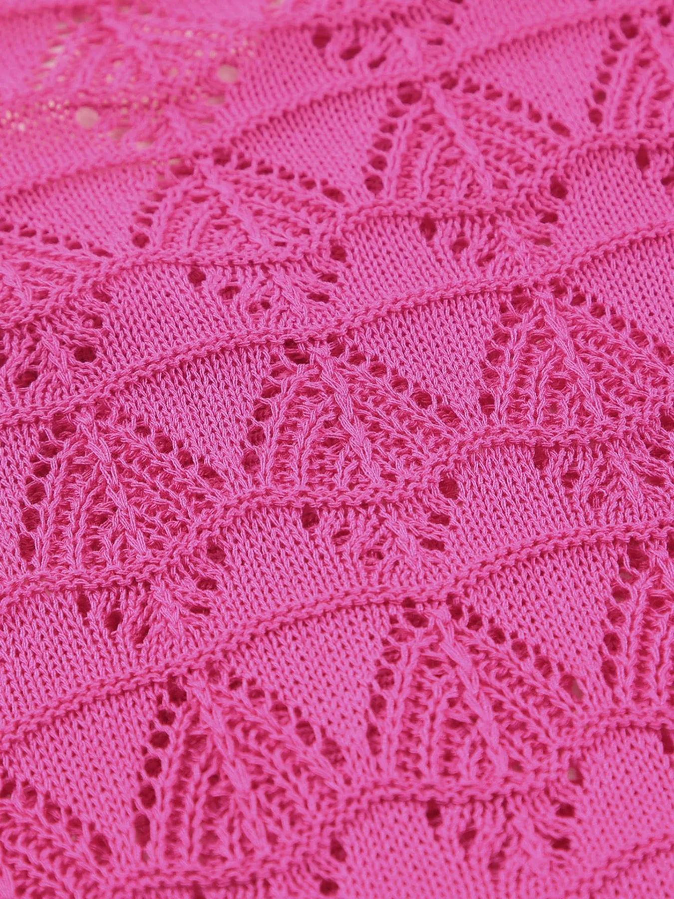 Buttoned Front Openwork Cardigan - Fashorio