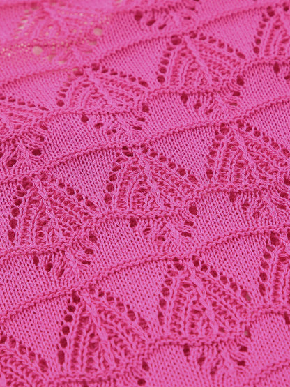 Buttoned Front Openwork Cardigan - Fashorio