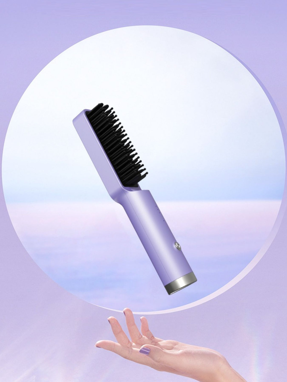 Straightening comb in purple