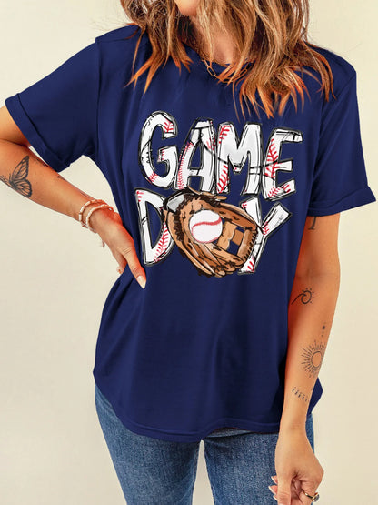 GAME DAY Graphic Short Sleeve T Shirt - Fashorio