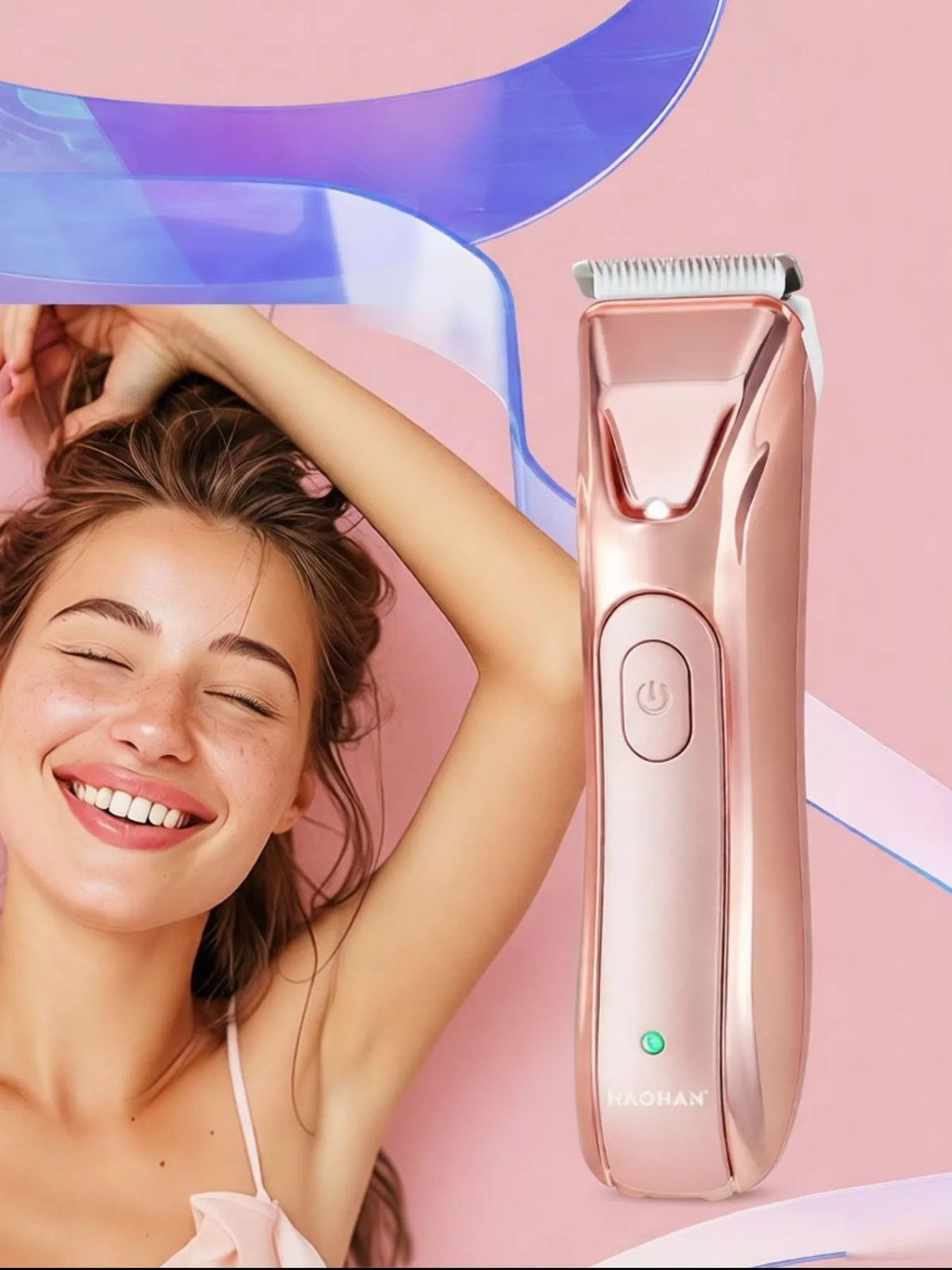 Epilator set two pieces displayed together