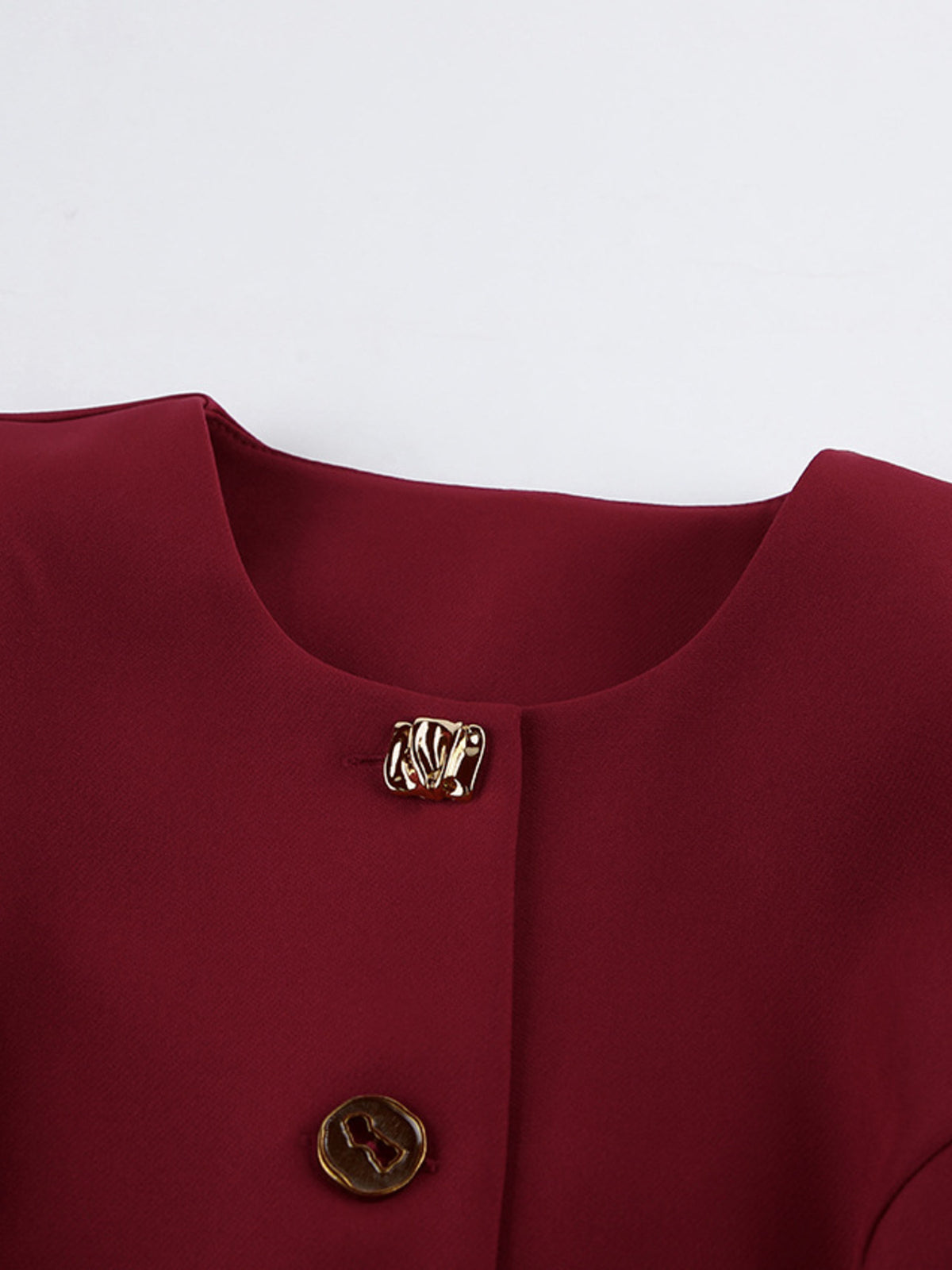 Peplum blazer collar detail
