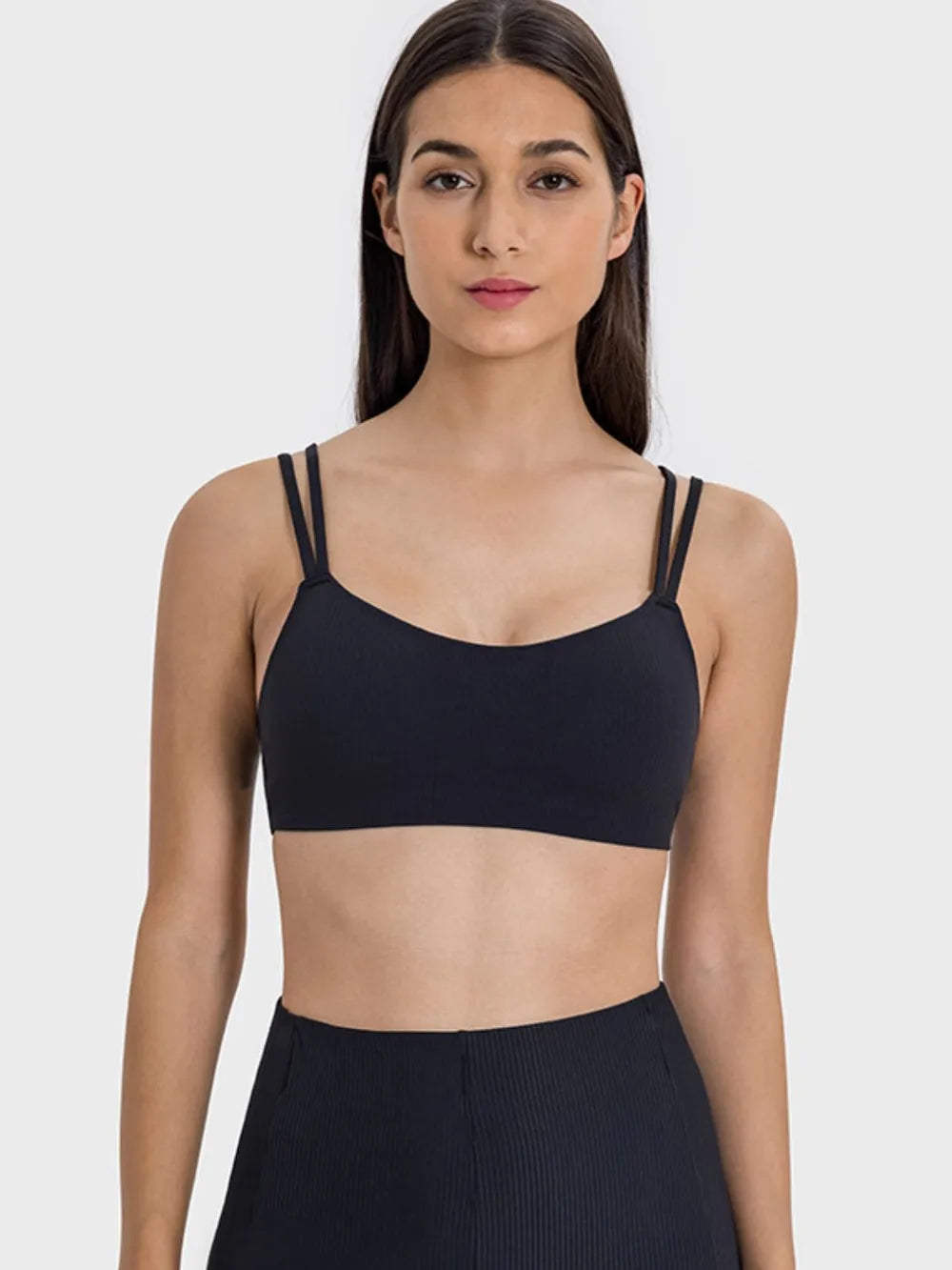 Millennia Scoop Neck Double Strap Active Cami - Fashorio
