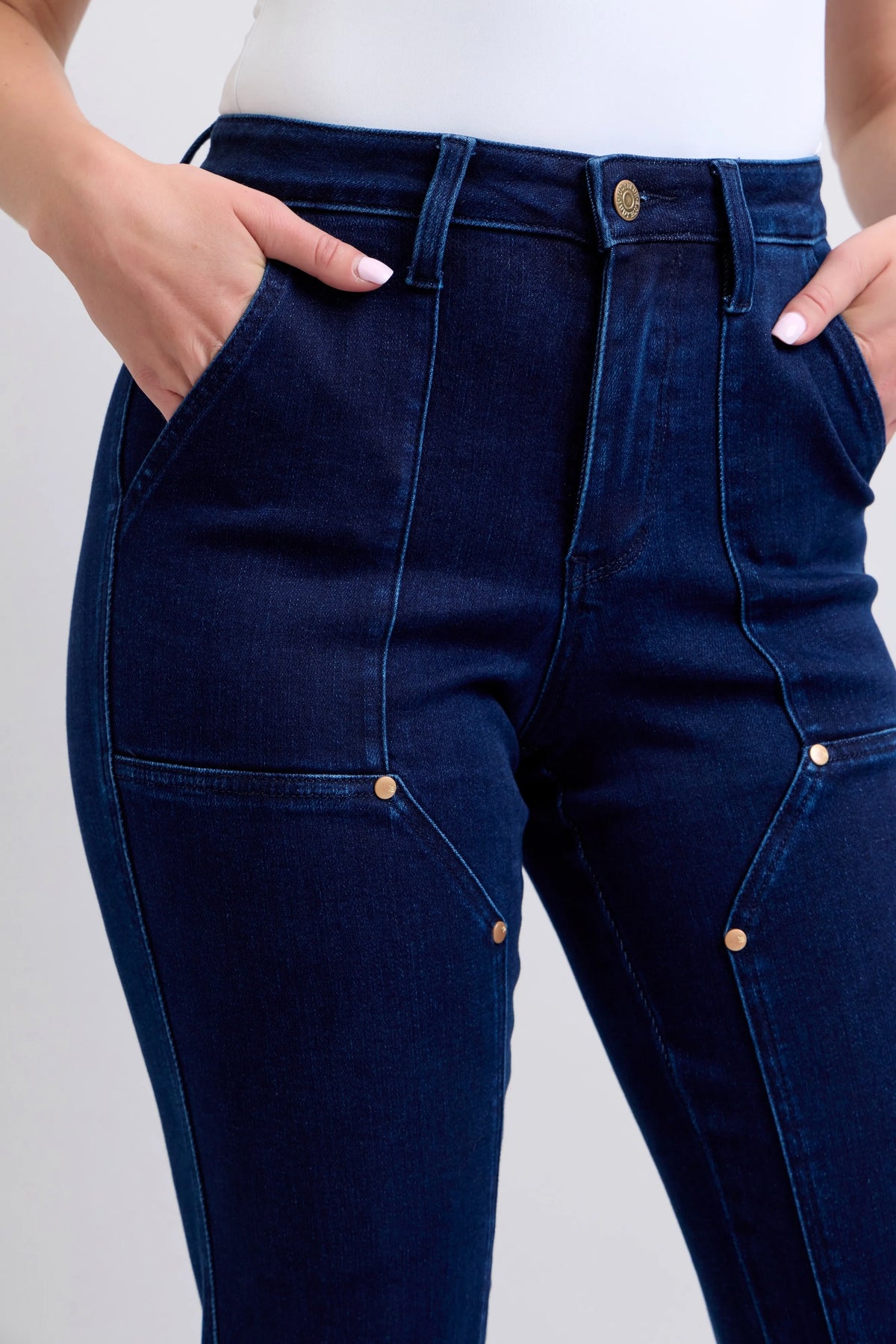 Judy Blue plus size indigo straight jeans view