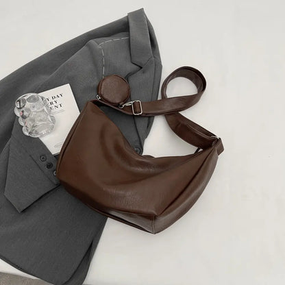 PU Leather Crossbody Bag with Small Purse - Fashorio