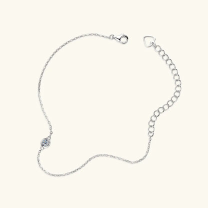 Inlaid Moissanite 925 Sterling Silver Bracelet - Fashorio