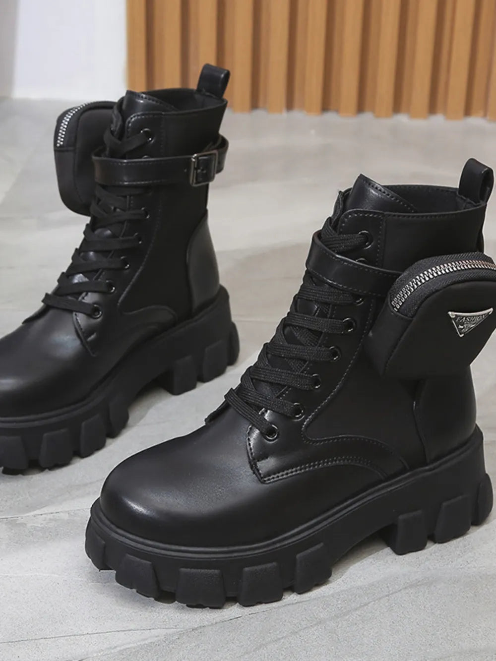 lace up platform boots back view