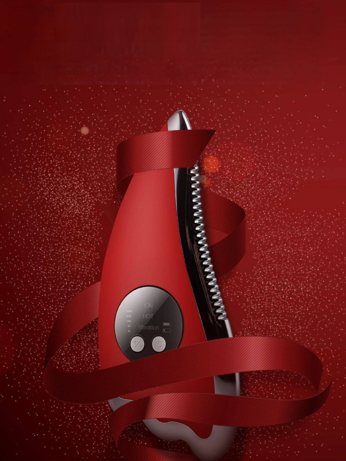 Vibrating facial beauty device full view