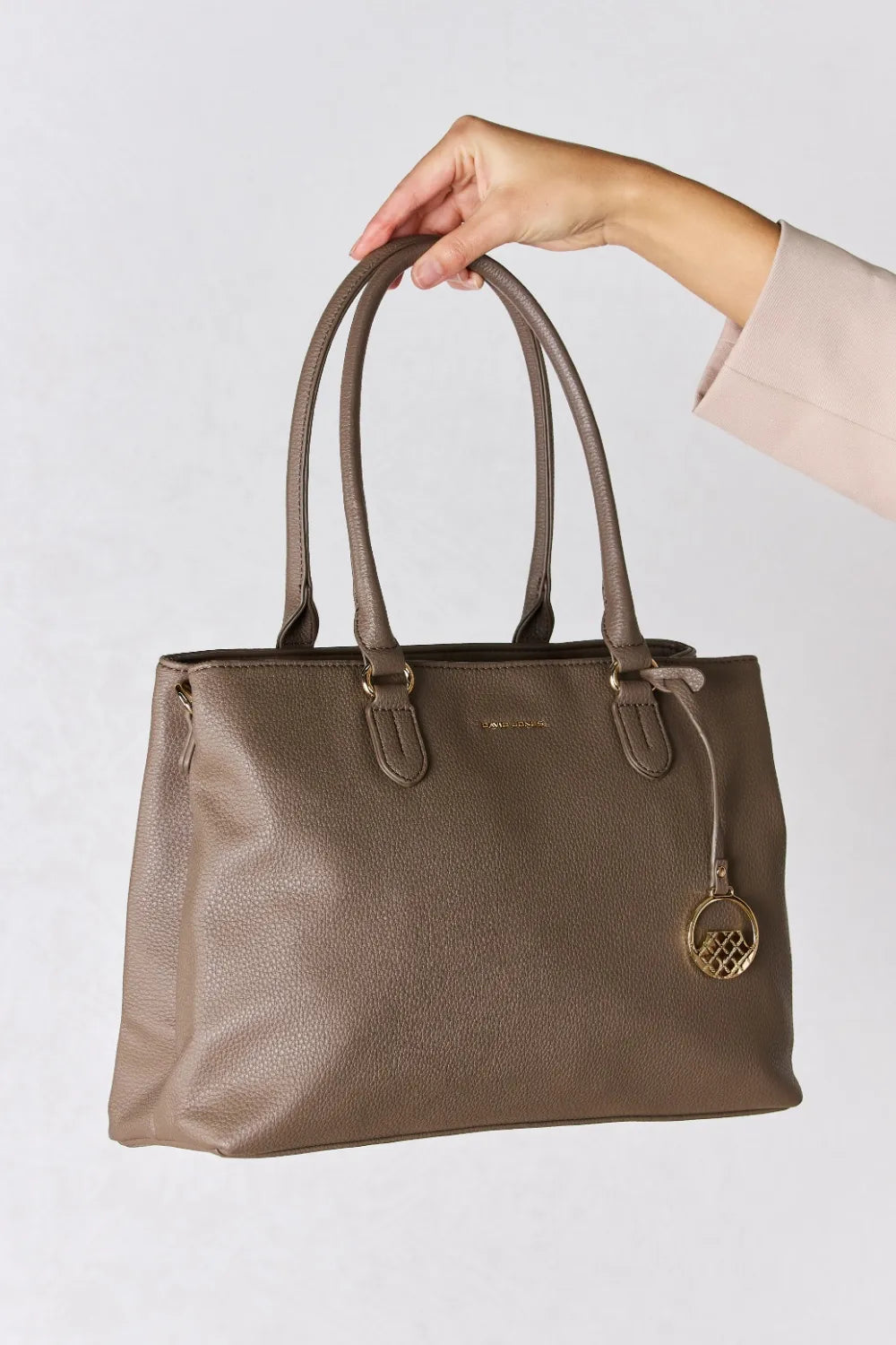 David Jones Structured Leather Handbag - Fashorio