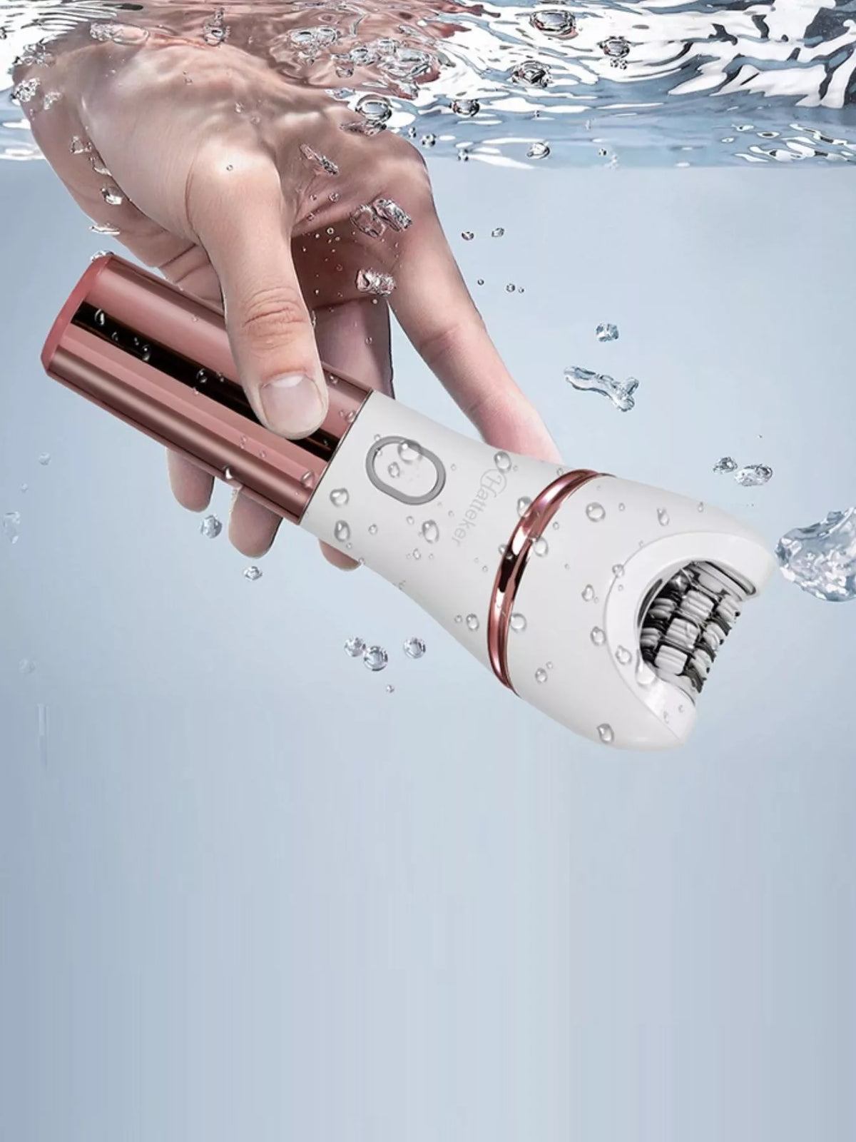 Pink waterproof epilator front view