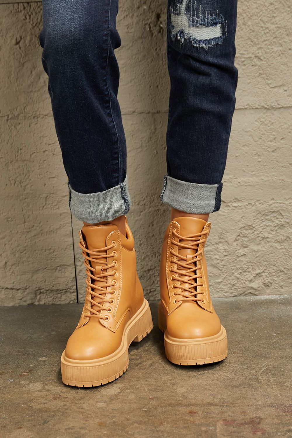 East Lion Corp East Lion Corp Platform Combat Boots