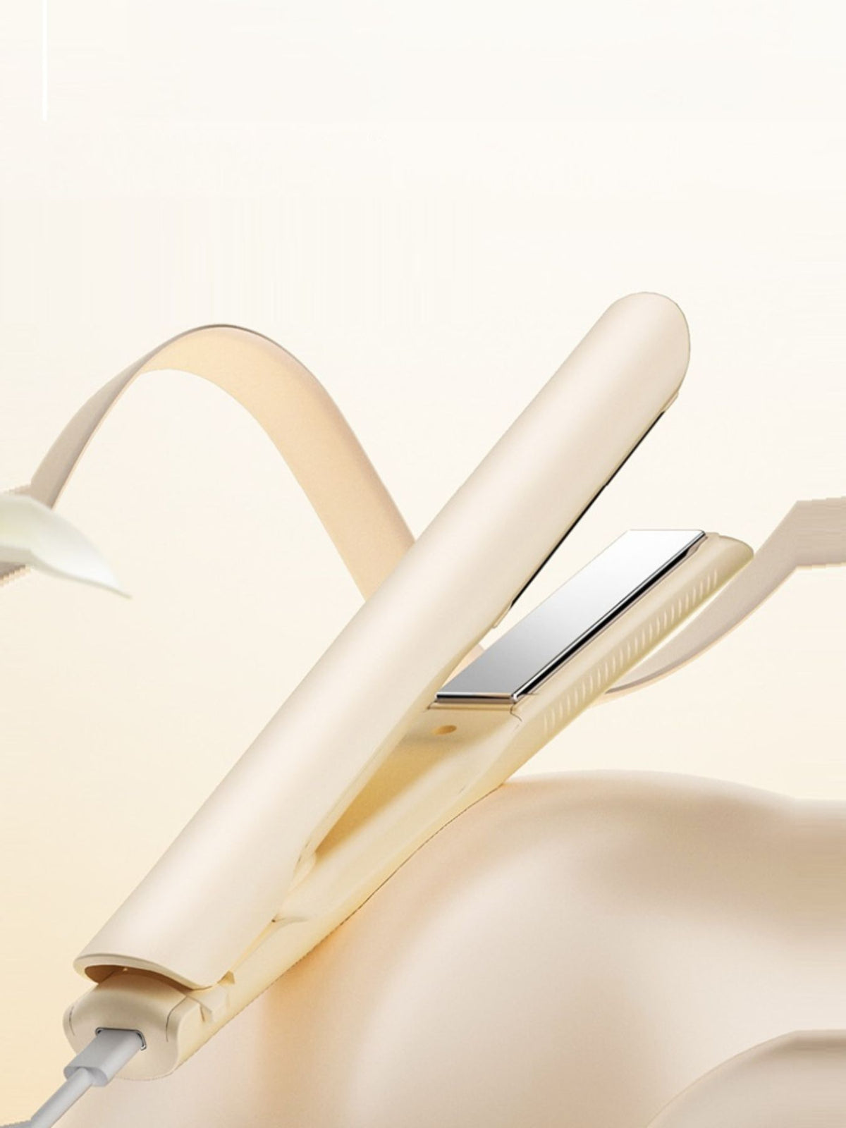 Hair straightener straightening hair