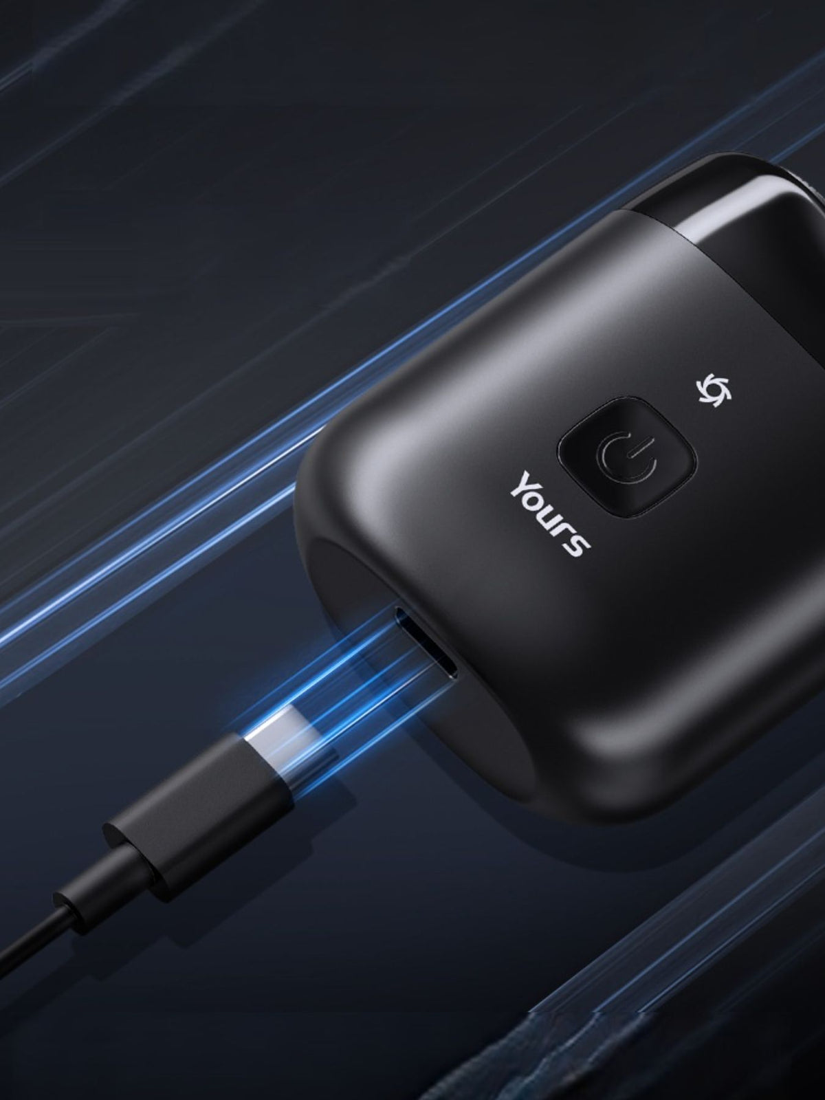 Mini shaver charging port detail