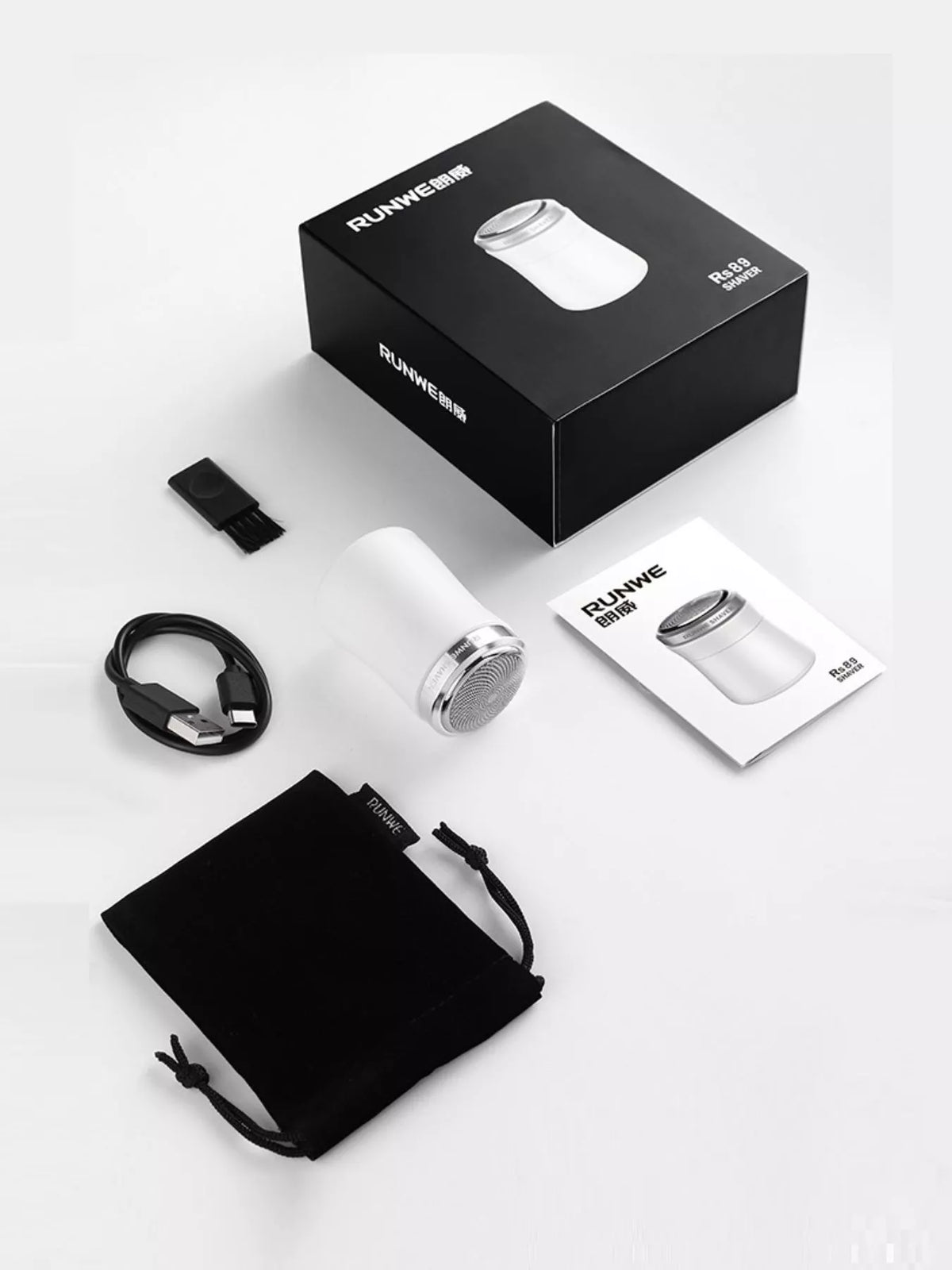 Portable shaver power button detail