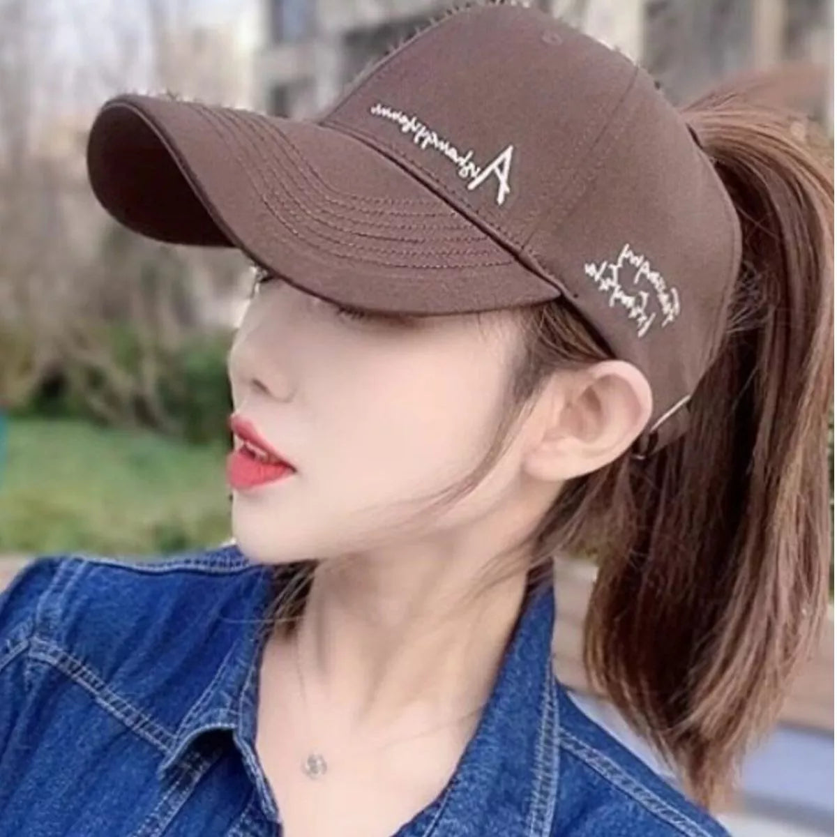 Cotton baseball cap shown in a neutral colourway