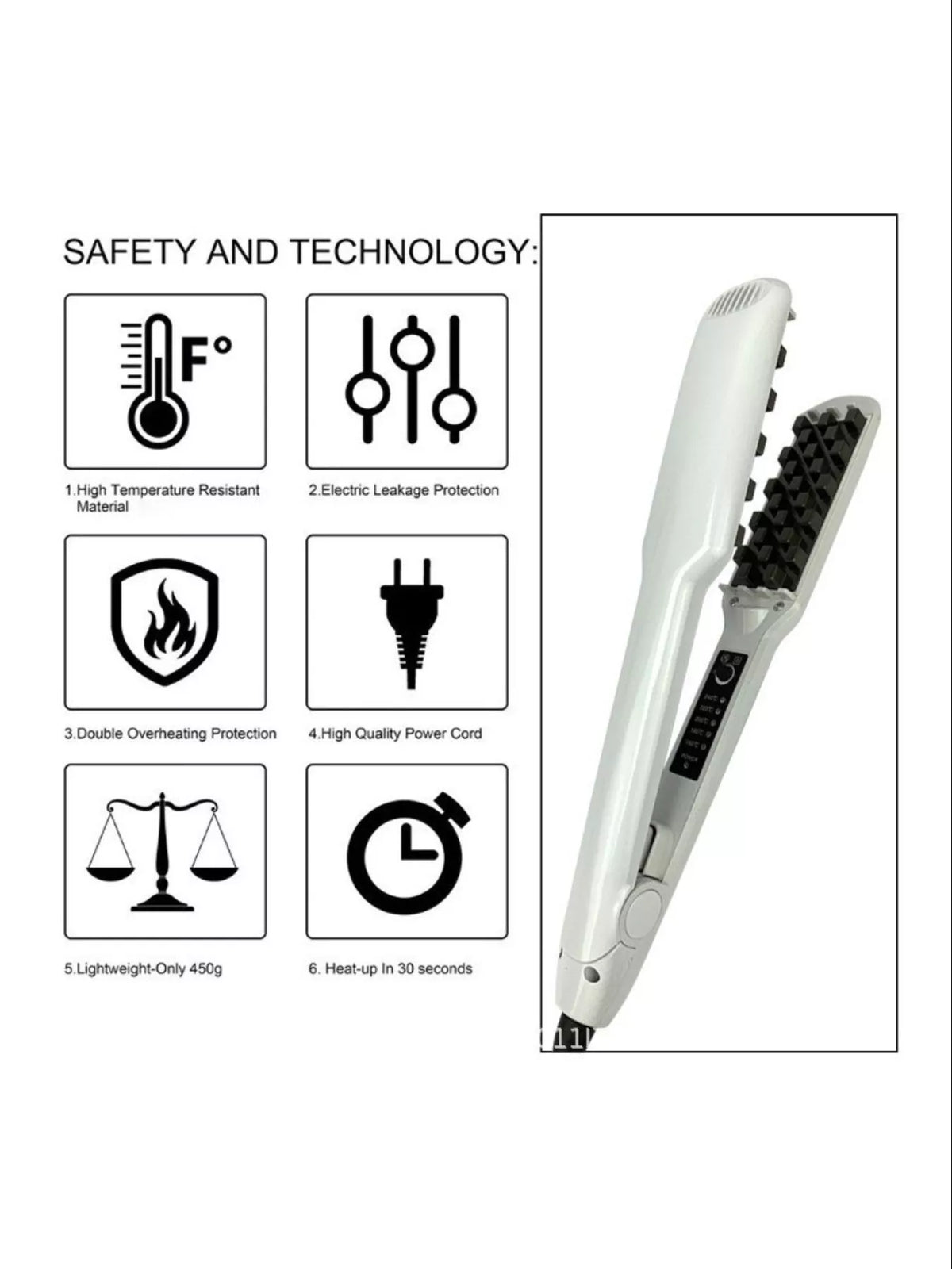 Hand holding the 2 in 1 hair styler