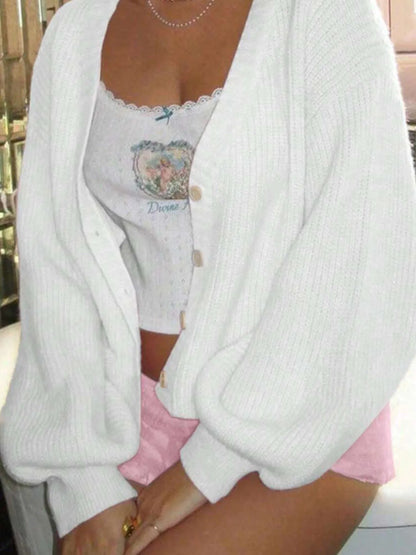 Ribbed Knit Open Front Cardigan with Cozy Oversized Fit - Fashorio
