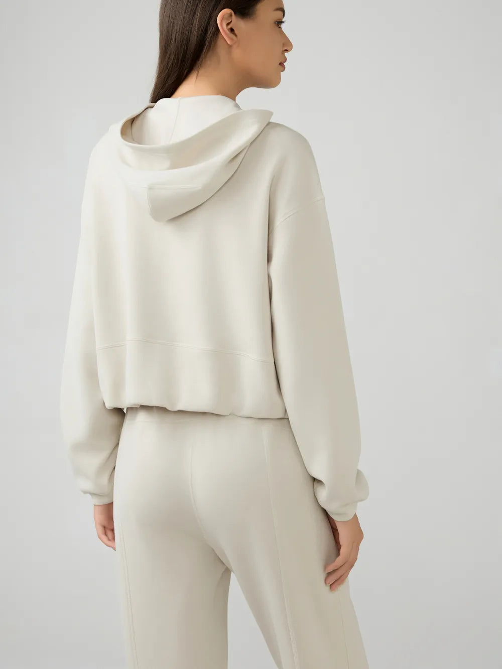 Millennia Zip Up Dropped Shouder Active Hooded - Fashorio