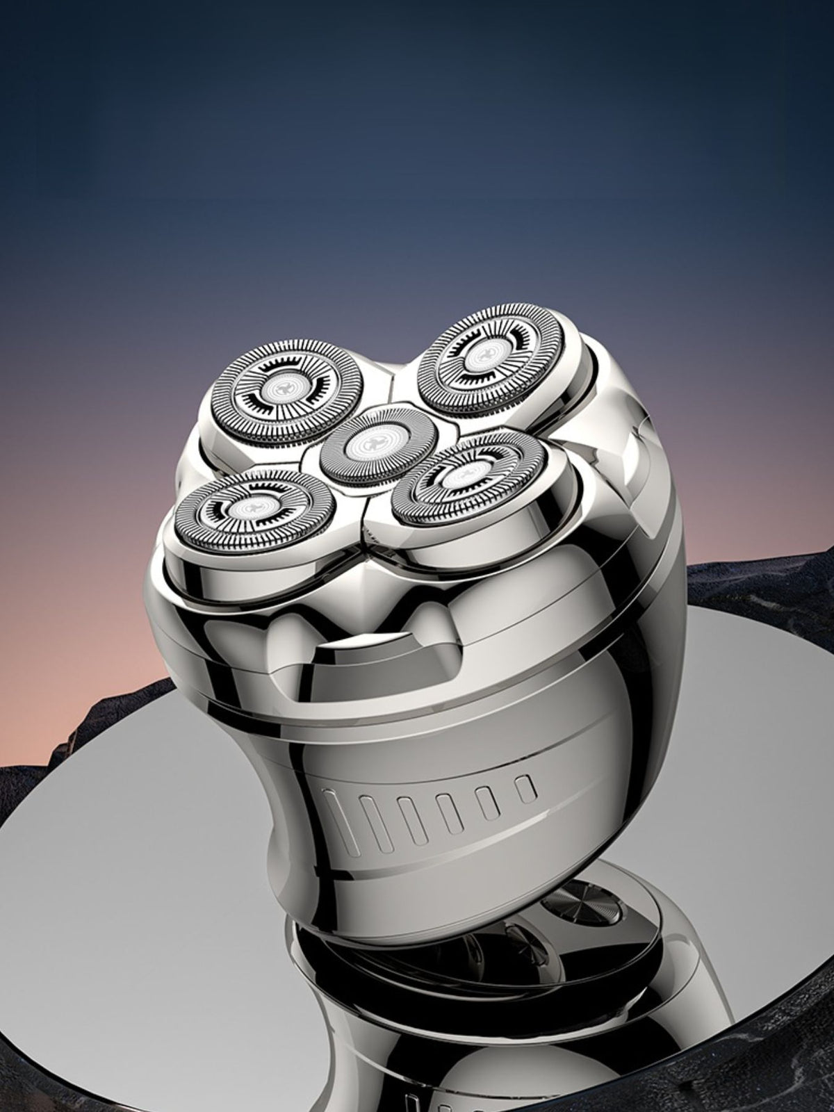 Rotary shaver head assembly detail