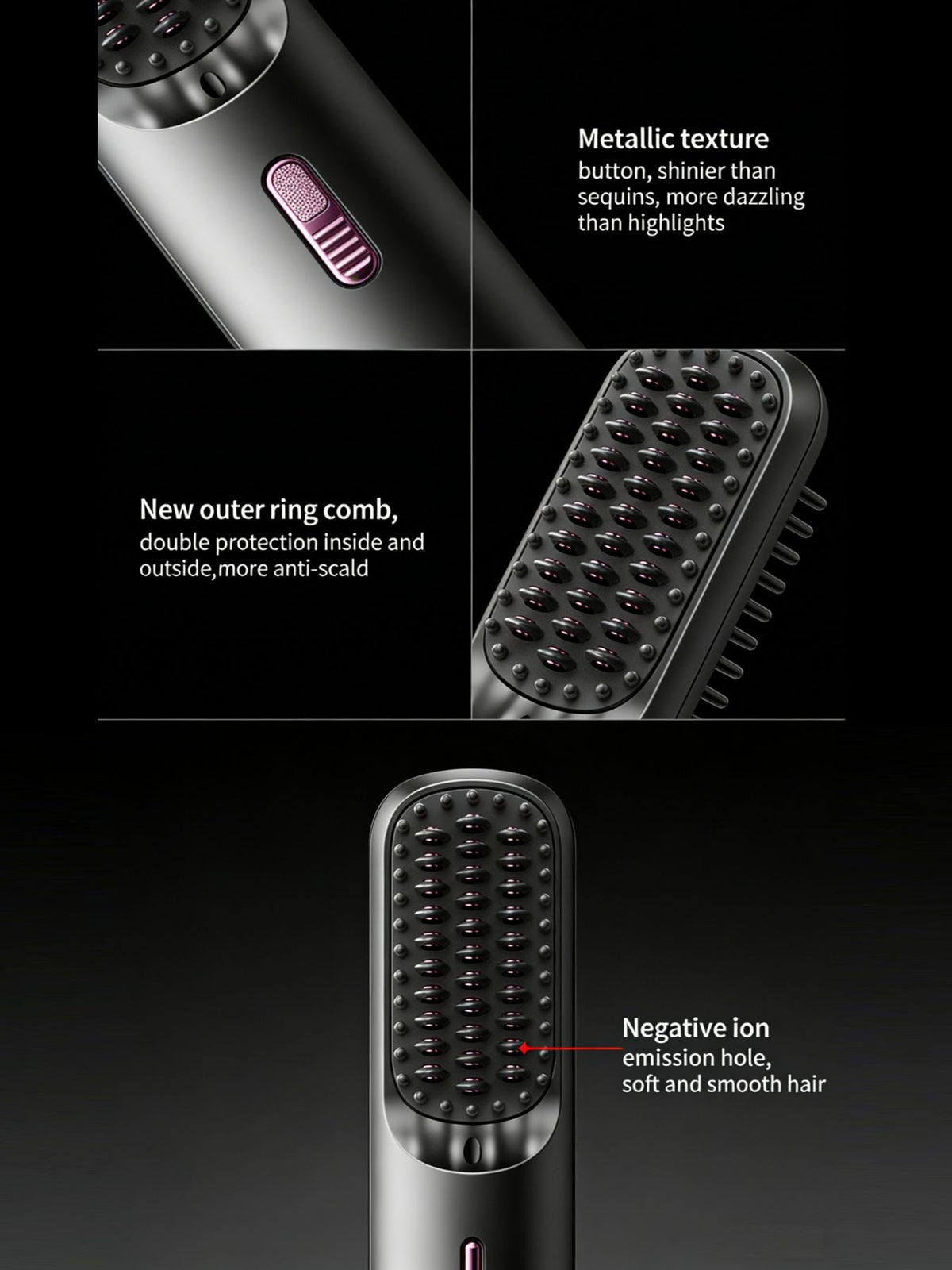 Straightening comb with power cord