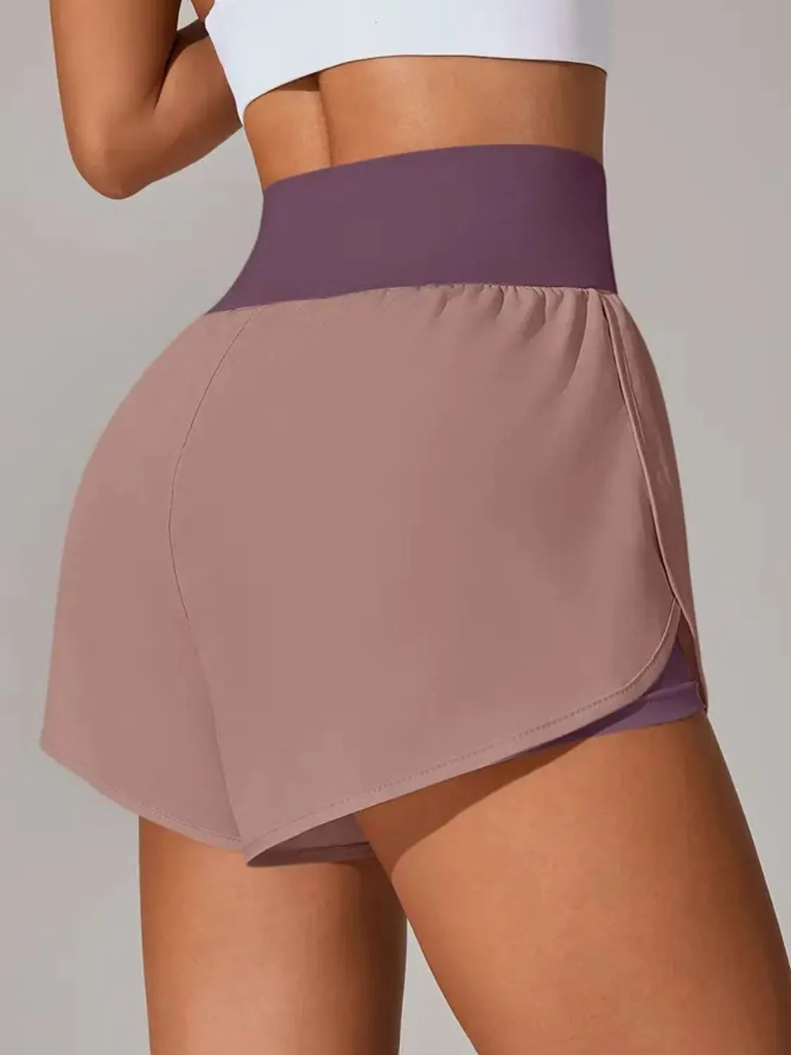Pocketed High Waist Active Shorts - Fashorio