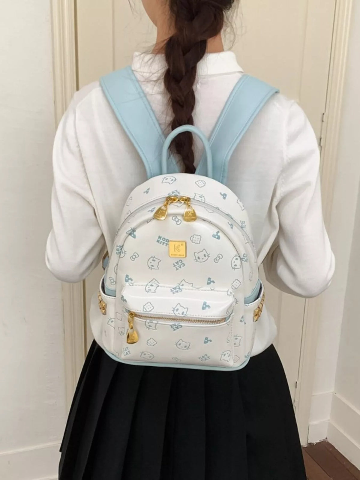 Cartoon pattern backpack styled as everyday carry