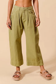 SO ME Mid Rise Wide Leg Chino Pants With Pockets - Fashorio