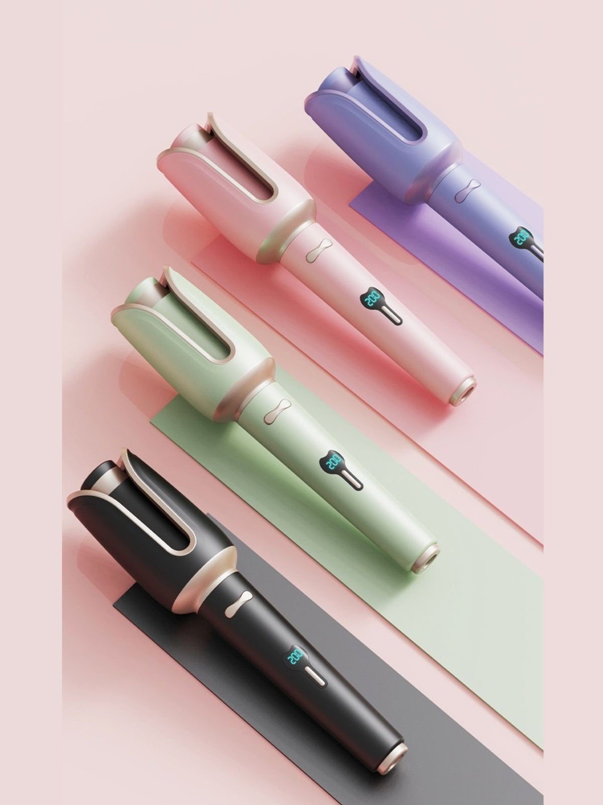 Automatic curling iron in dusty pink