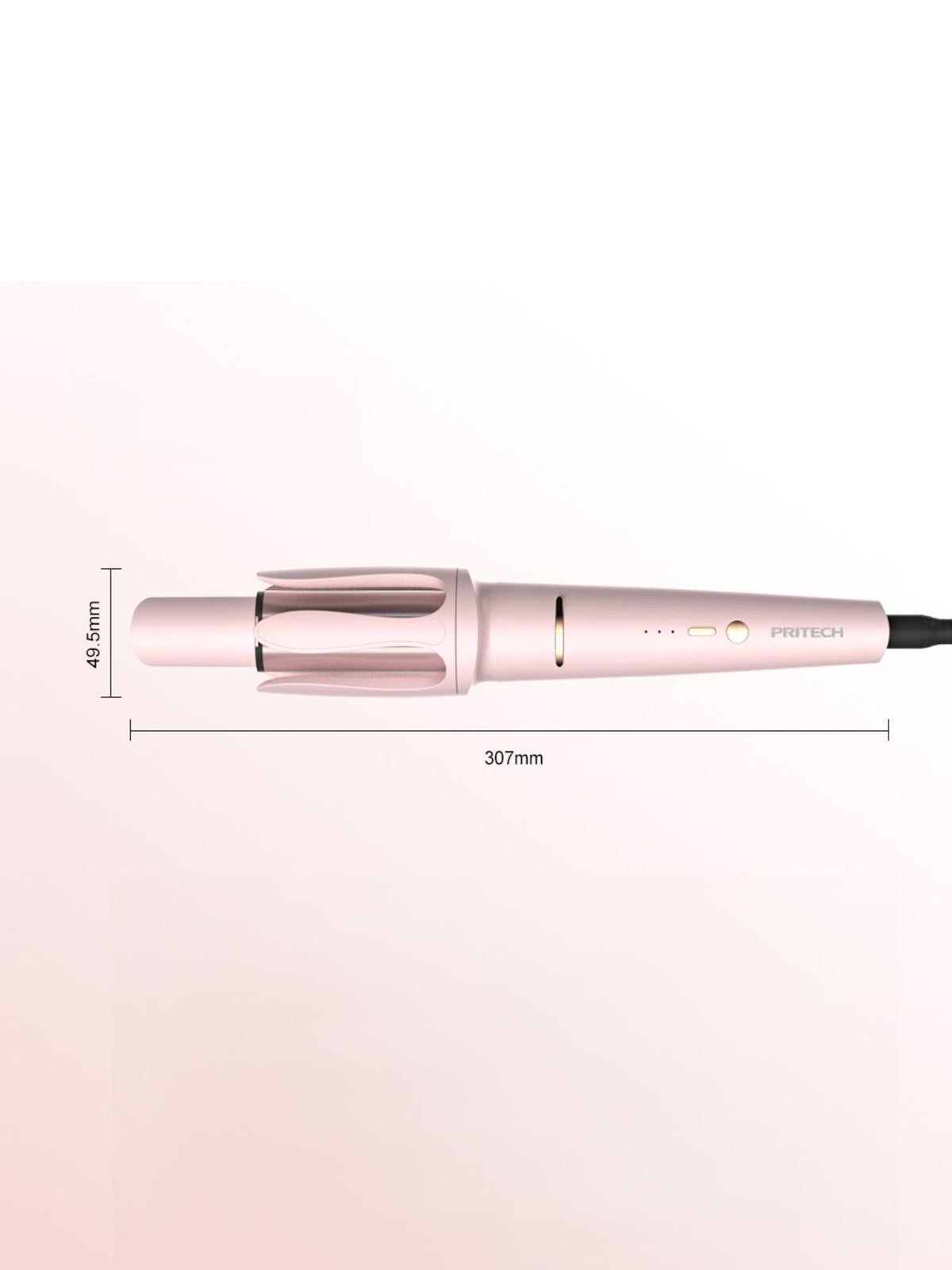 Curling iron held in hand