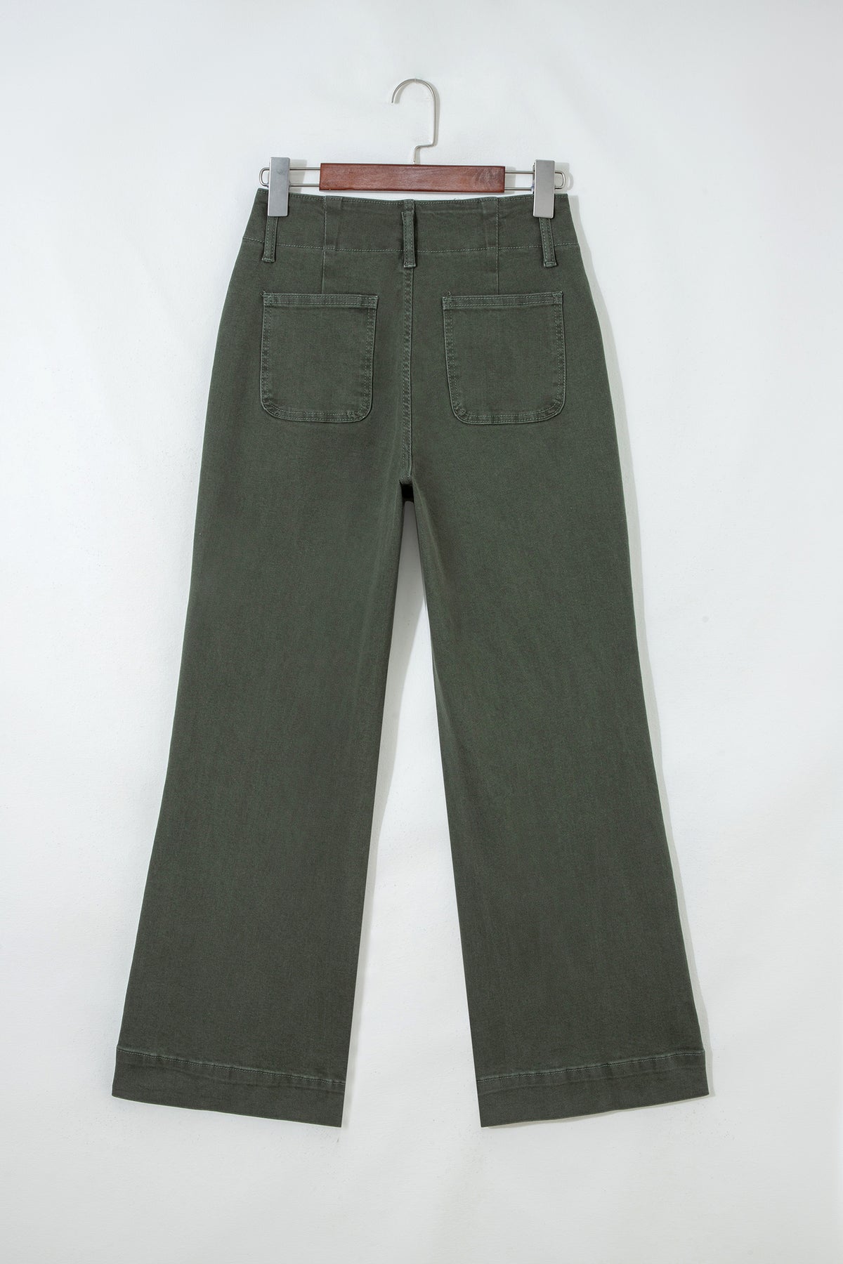 Pink 2 Button High Waist Wide Leg Jeans, view 23