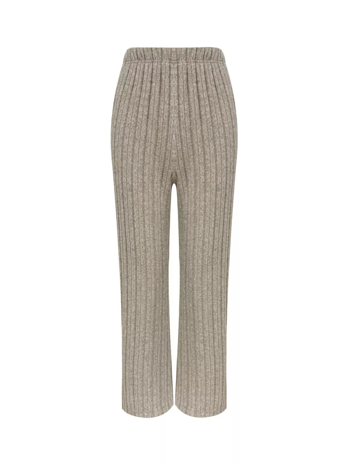 Ribbed Knit Button Front Top and Pants Set Plus Size, view 13