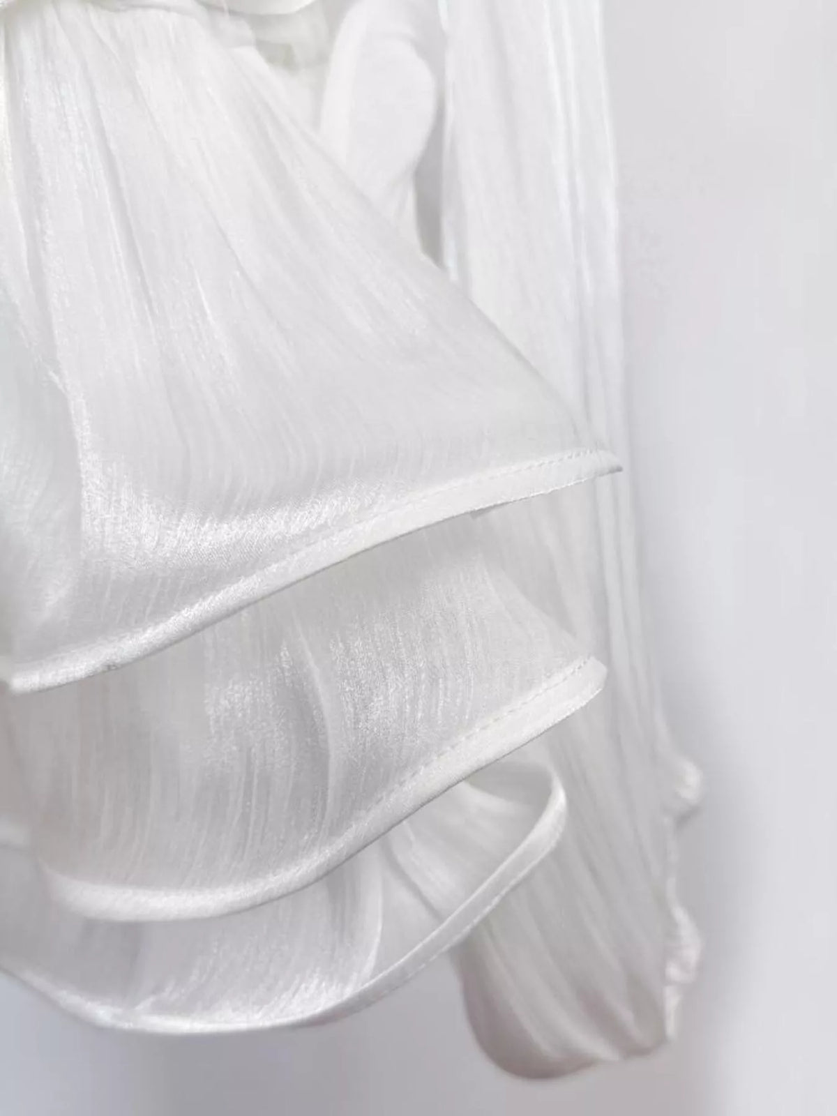 Smocked ruffled dress bodice view