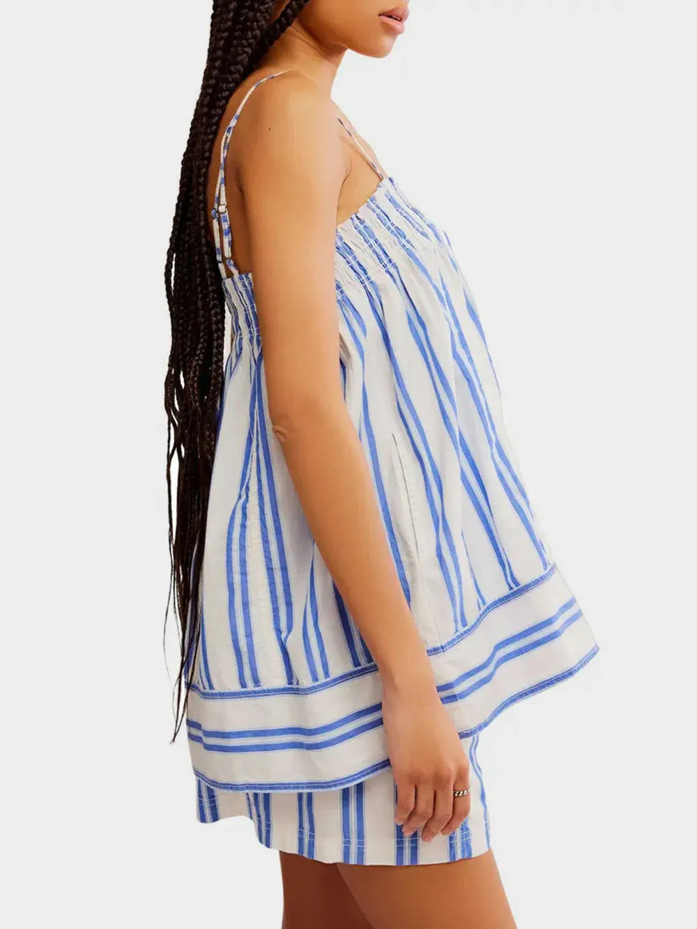 Smocked Square Neck Cami and Shorts Set, view 5