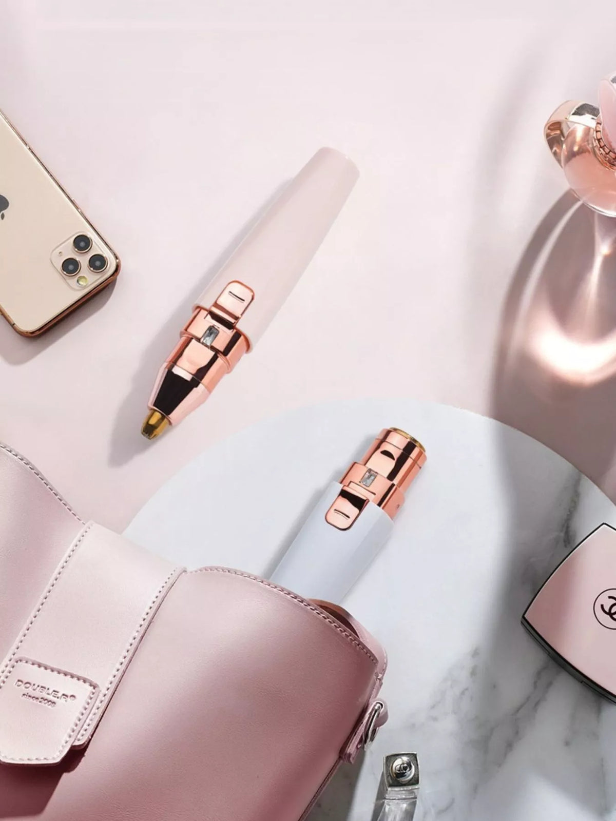 Portable epilator head close up