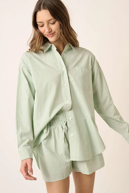 Mittoshop Striped Shirt and Shorts Set - Fashorio