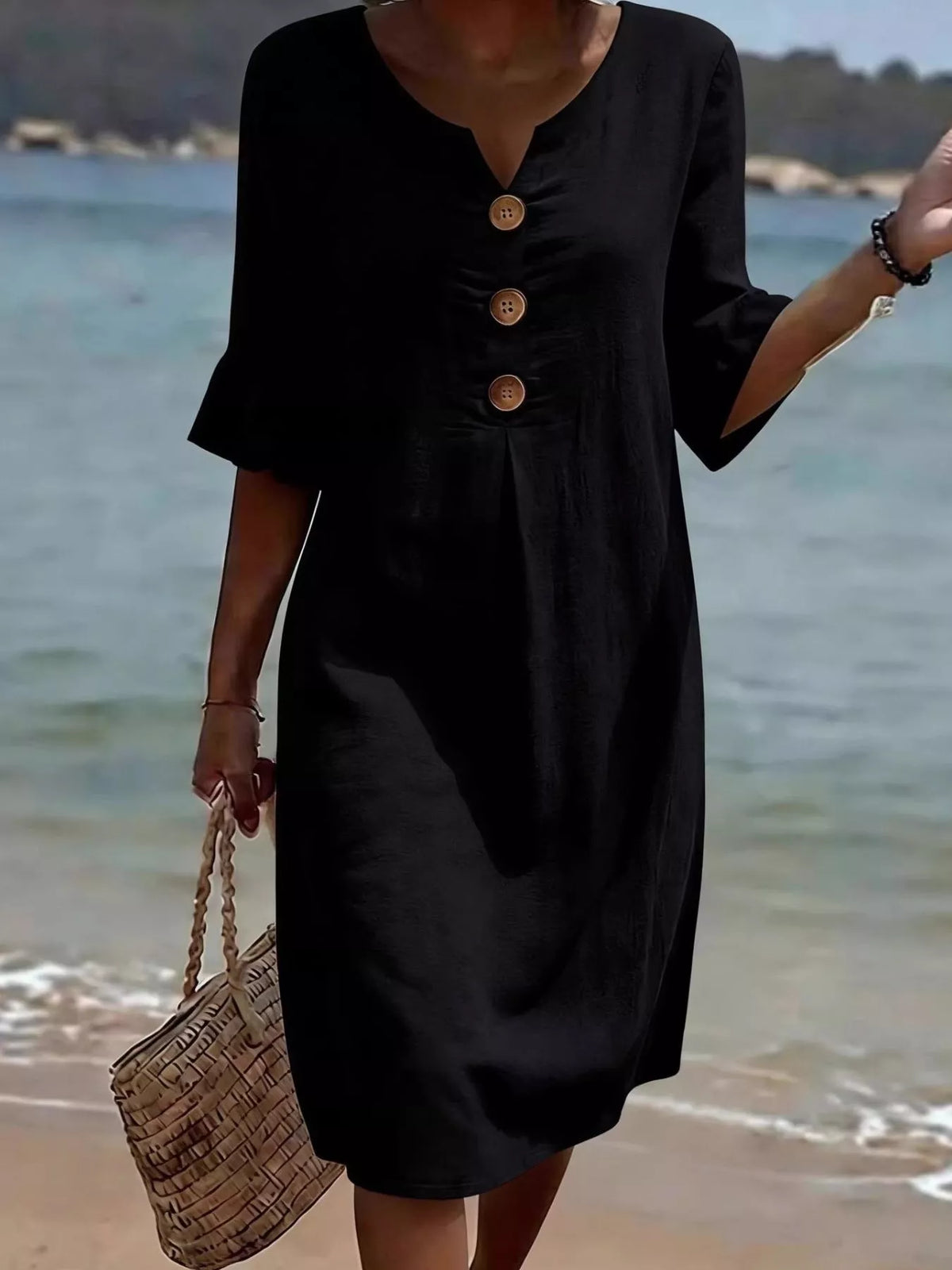 Back view of the midi dress