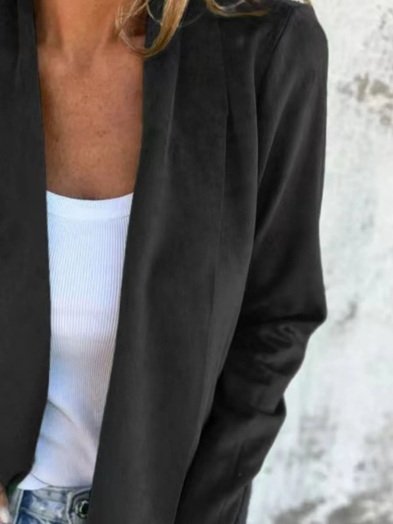 Full Size Open Front Casual Cardigan Plus Size - Fashorio