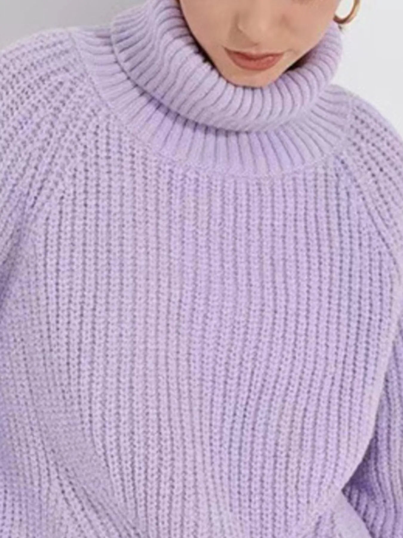 Turtleneck Long Sleeve Sweater - Fashorio
