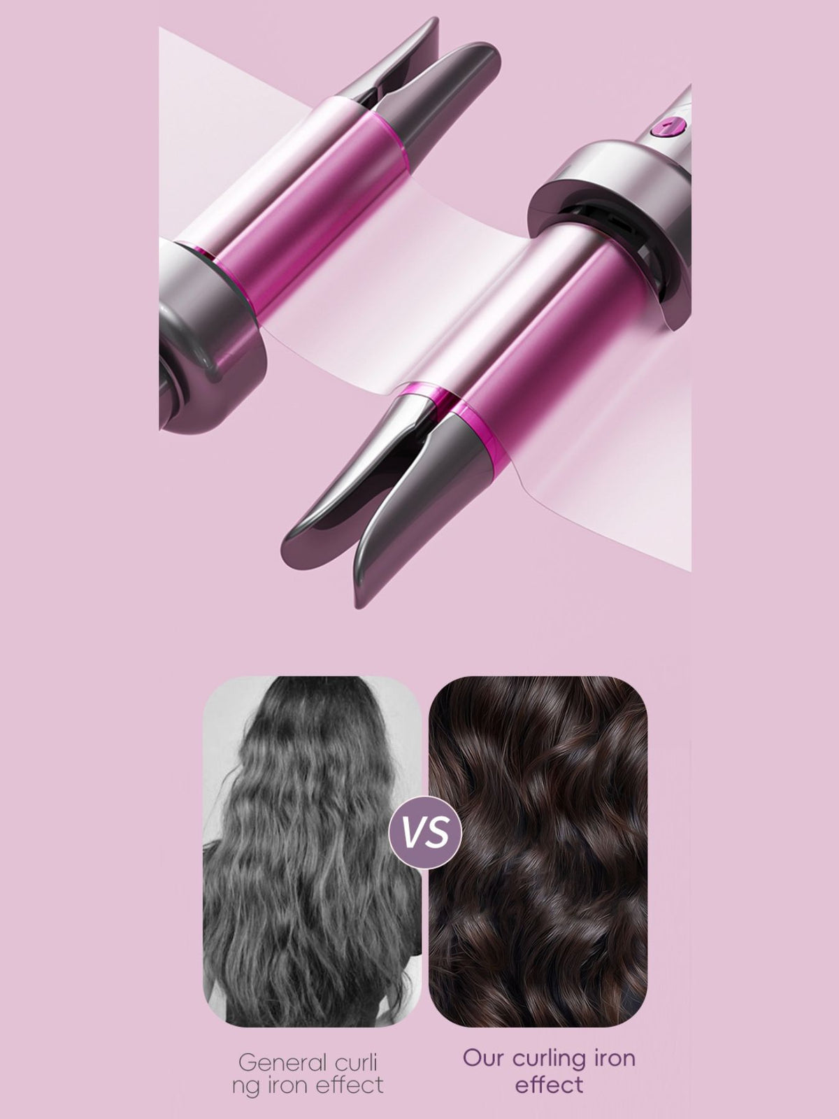 Automatic curling iron control panel