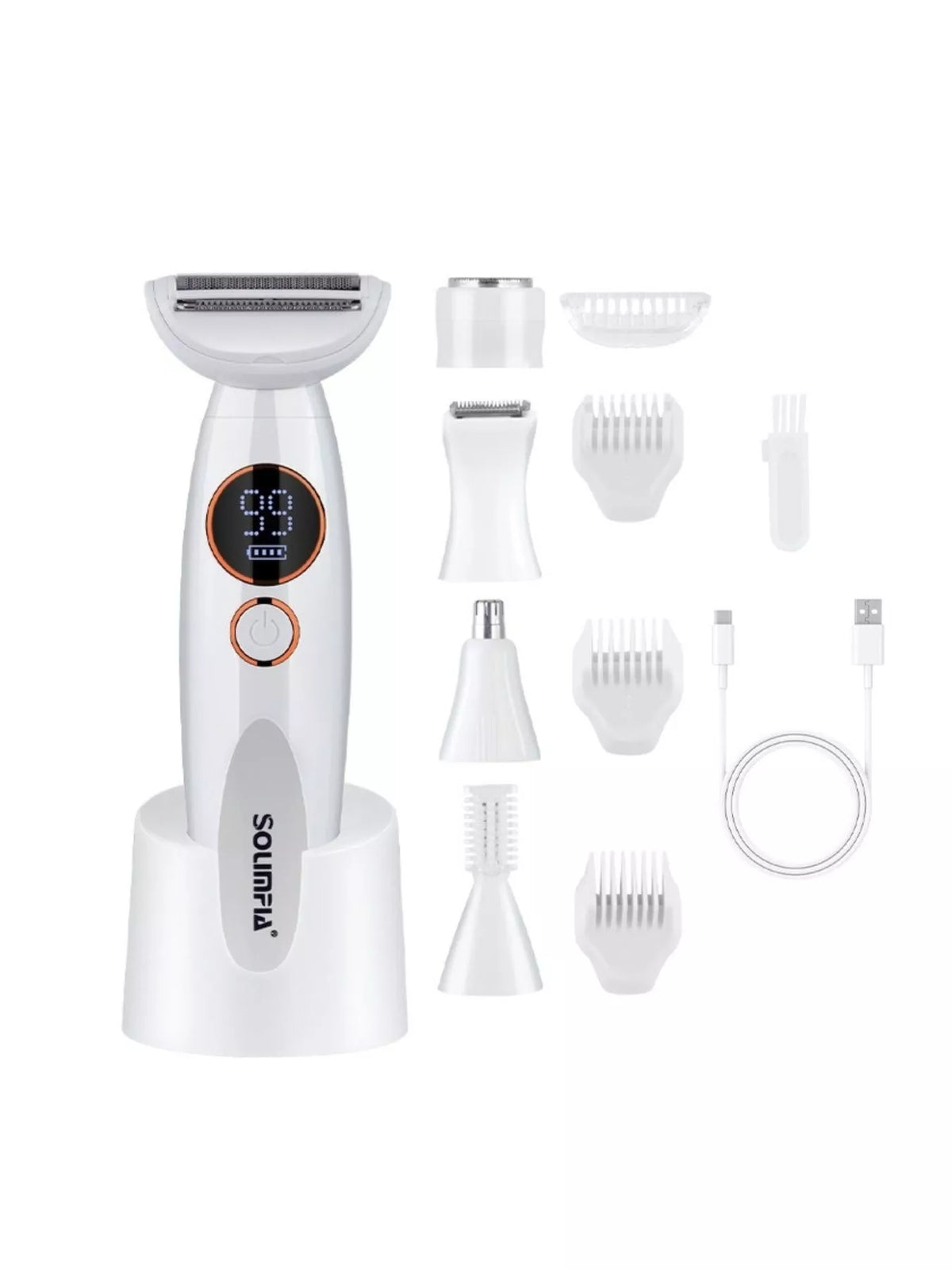 Pearl white epilator top view