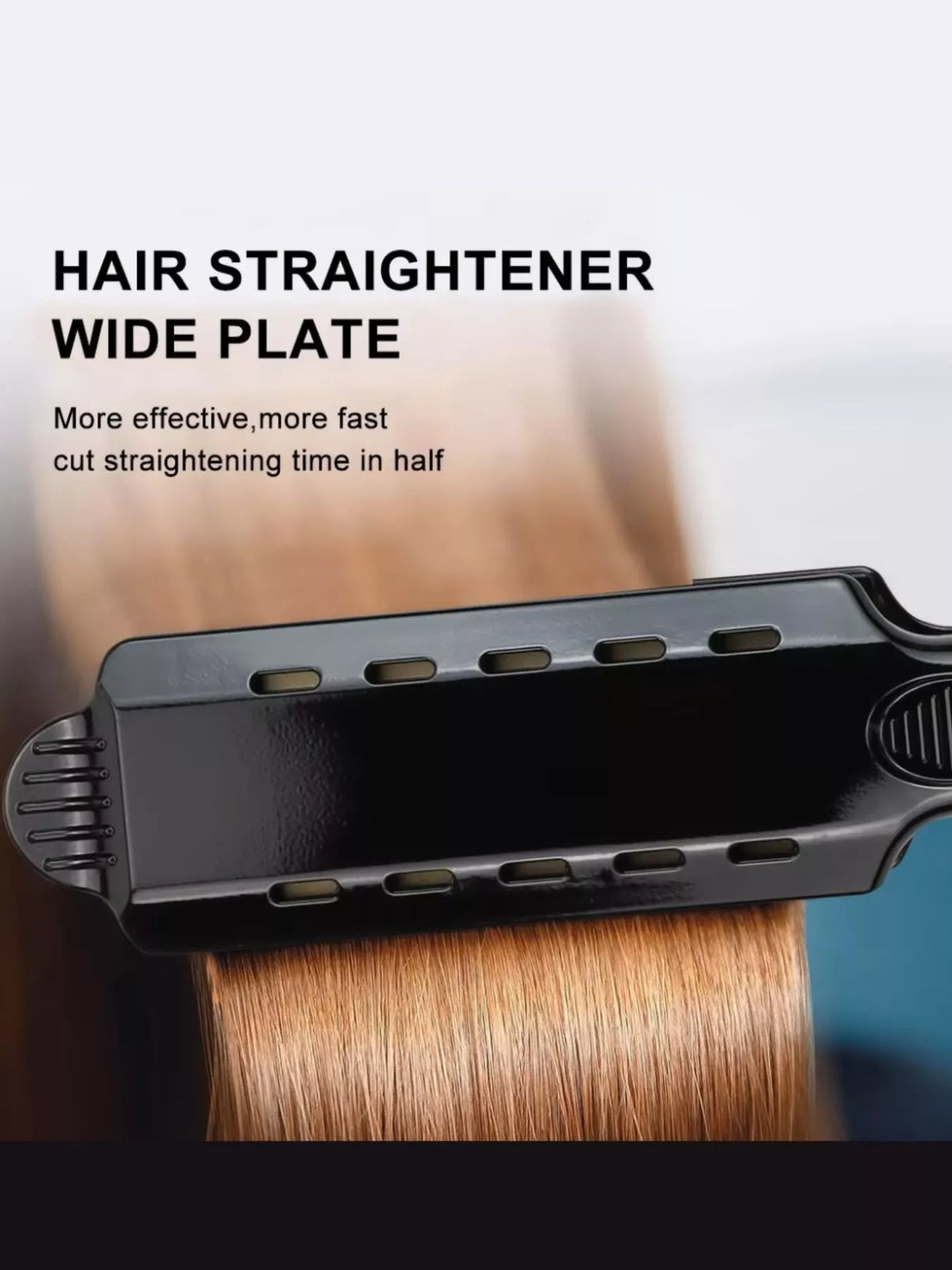 Straightener heated plates close up