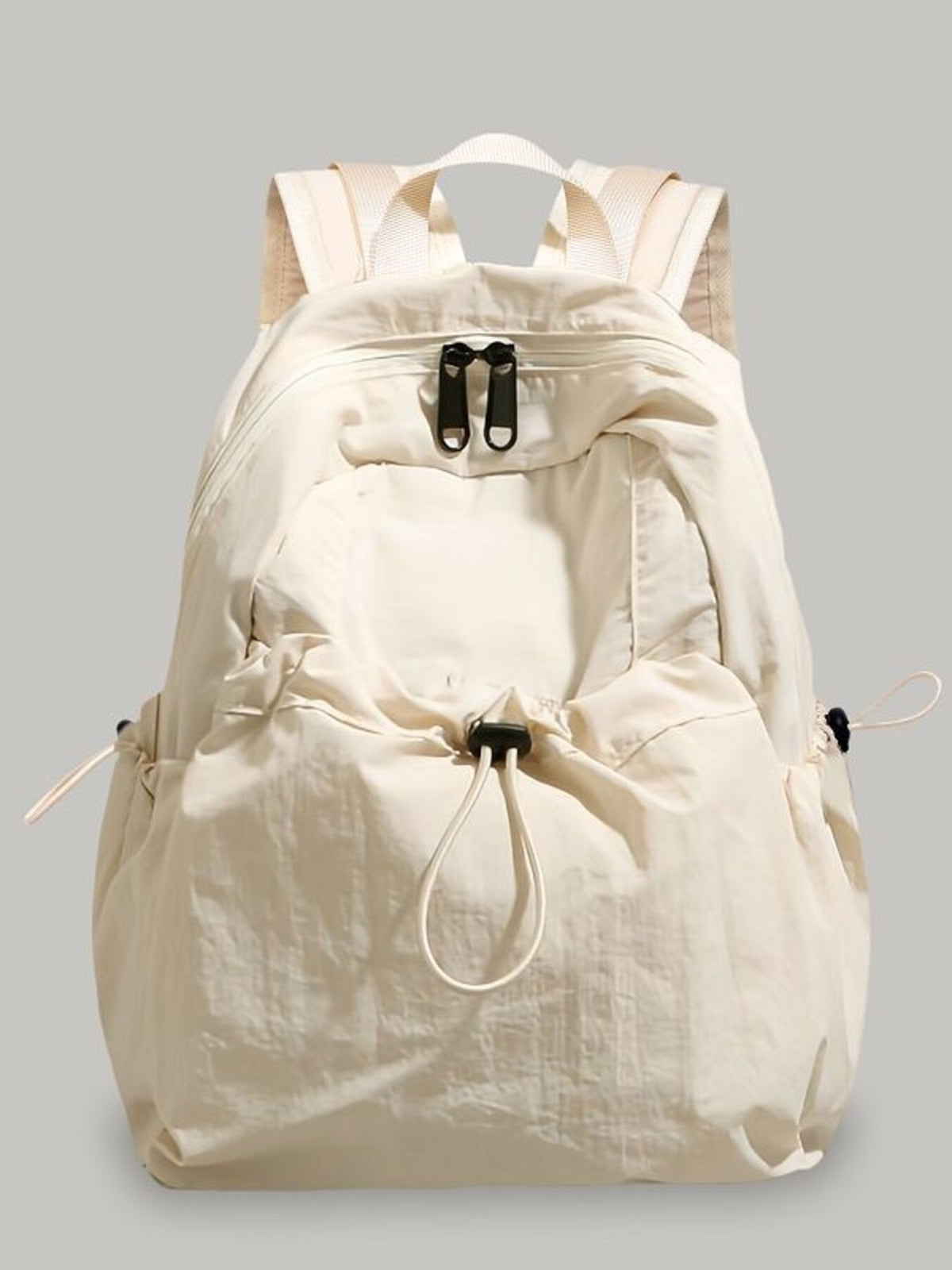 Lightweight drawstring backpack in off white