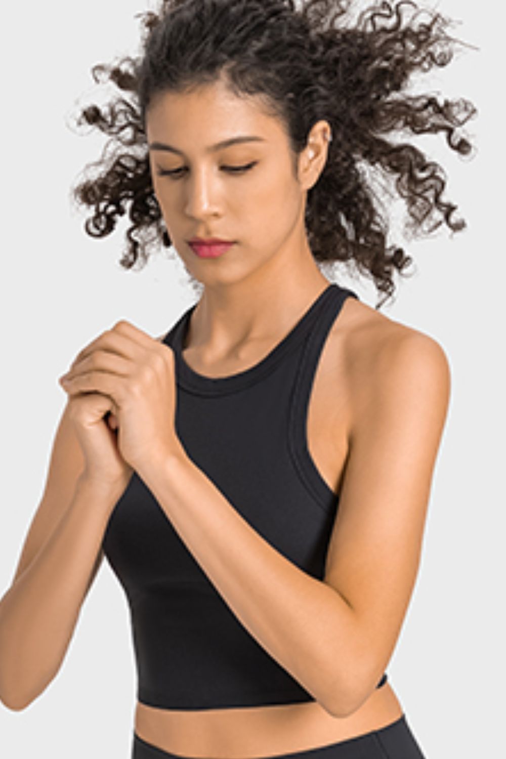 Racerback Cropped Sports Tank view 11