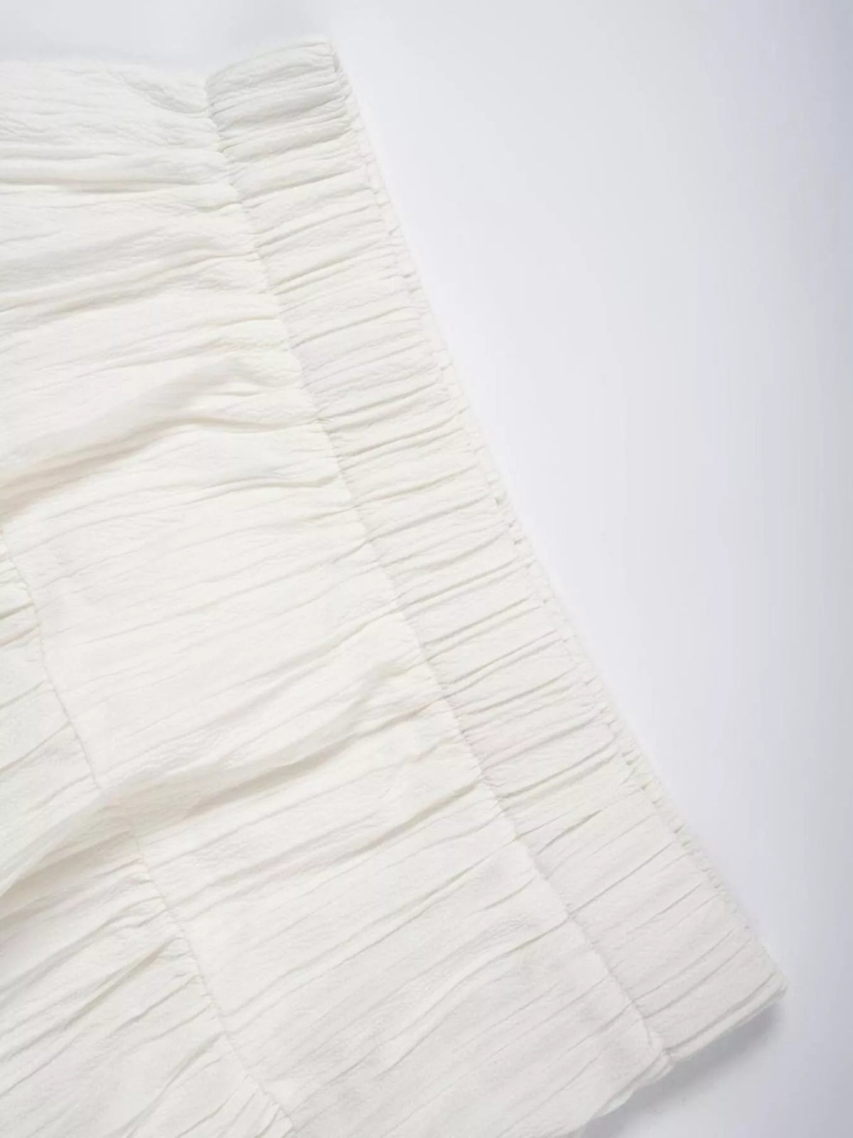 Side view of tiered maxi skirt