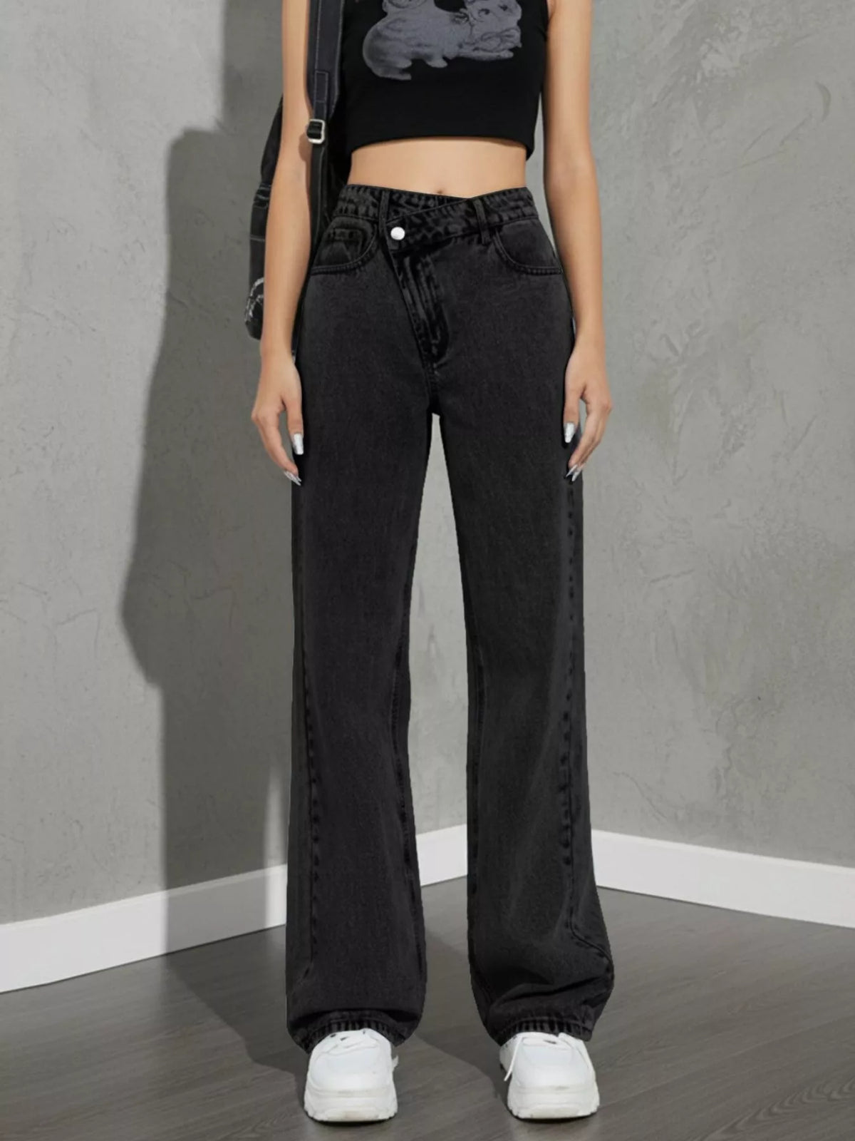 Classic High Waist Wide Leg Jeans, view 28