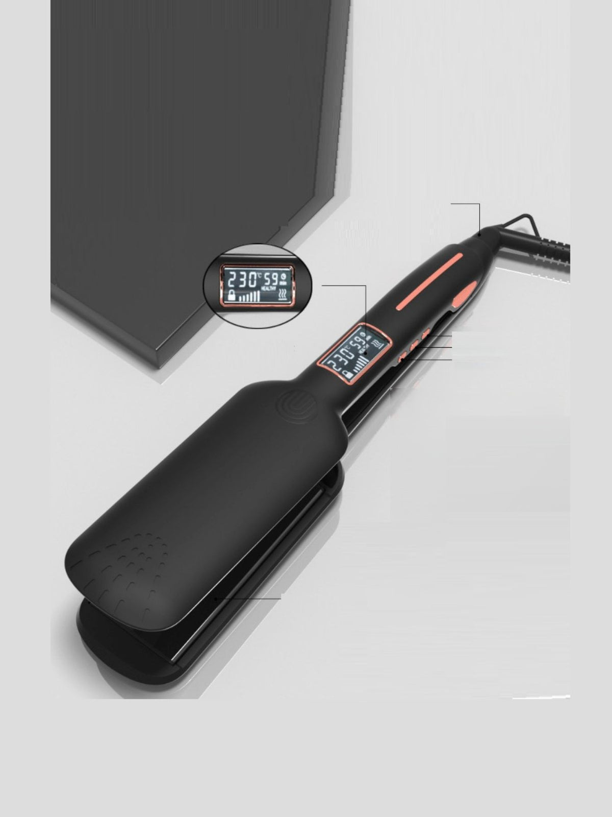Hair straightener sleek styled result