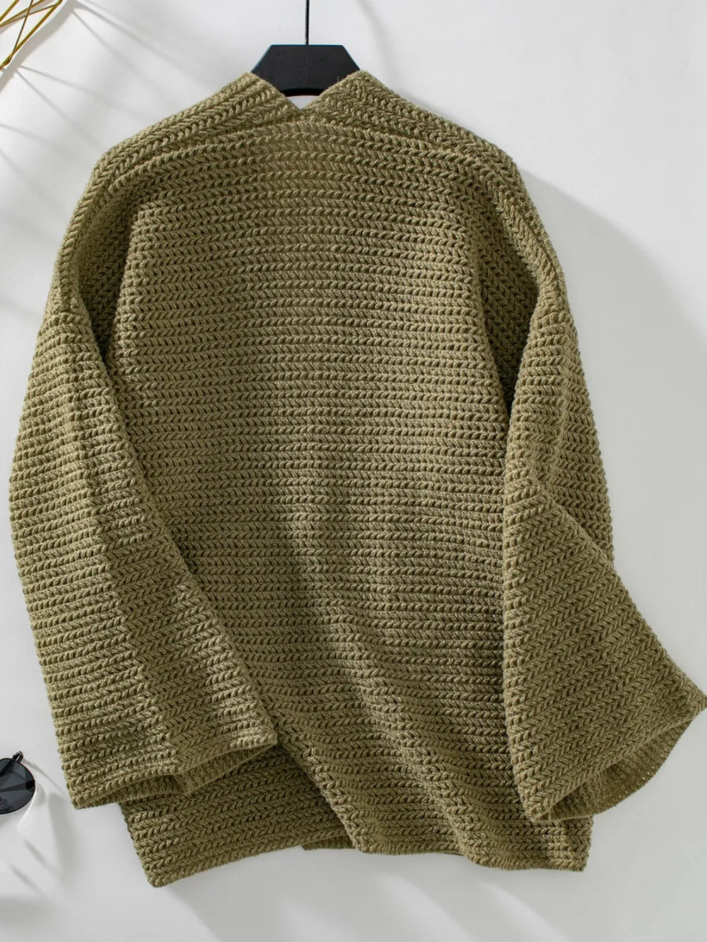 Open Front Long Sleeve Cardigan - Fashorio