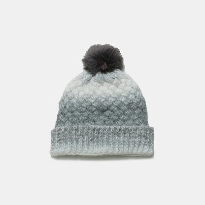 Gradient Knit Hat with Pompom - Fashorio