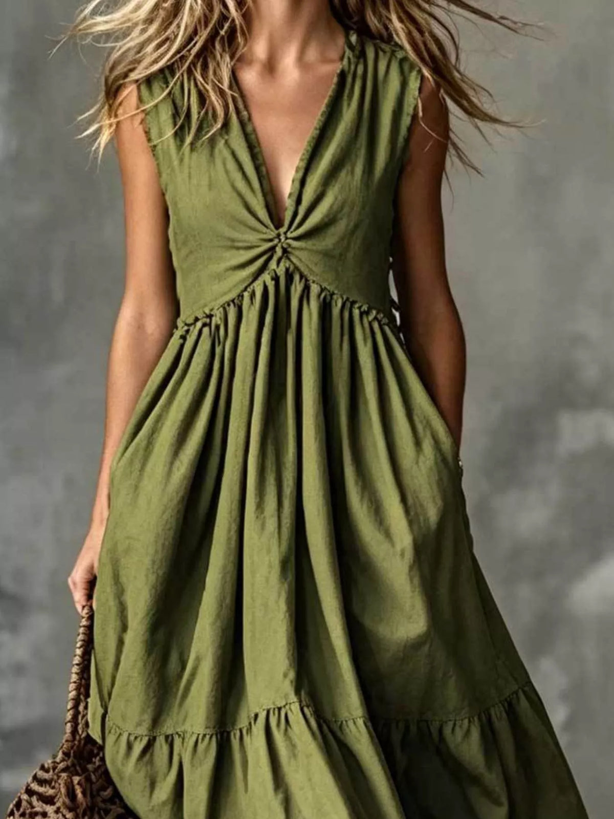 Twisted tiered dress alternate colorway